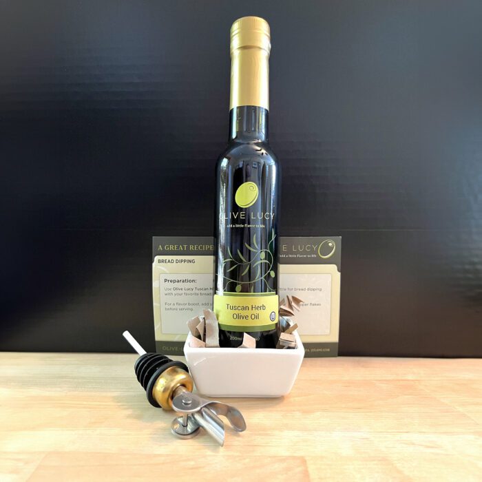 Olive Lucy Tuscan Herb Olive Oil bread dipper gift set